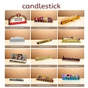 Red Tinplate Menorah